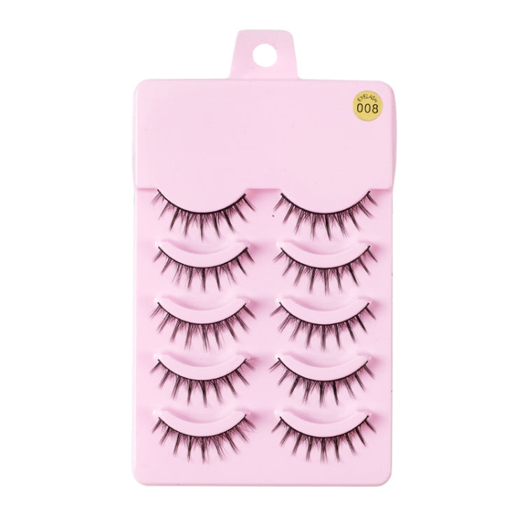 5pairs / Set Little Devil Natural Portable Single Cluster Manga Imitation Eyelashes, Model: 008-Reluova