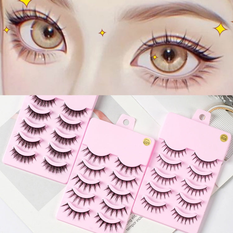 5pairs / Set Little Devil Natural Portable Single Cluster Manga Imitation Eyelashes, Model: 009-Reluova