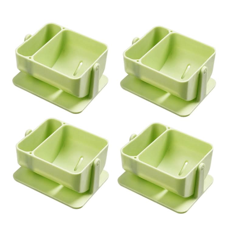 4pcs Powder Puff Egg Storage Box Breathable Wall Mounted Plastic Case(Green)-Reluova