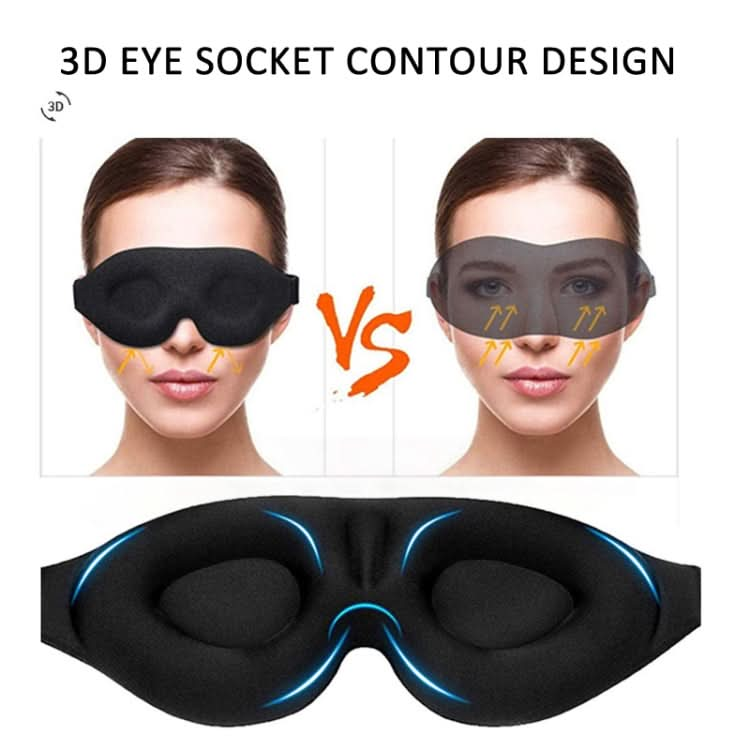 4 In 1 3D Sleep Eye Mask Memory Foam Non-pressure Shading Sleeping Blindfold(Blue)-Reluova