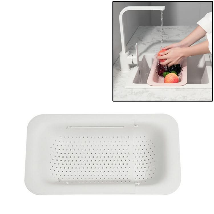 Retractable Plastic Drain Basket Sink Rack Kitchen Sink Vegetable Washing Basket - Reluova