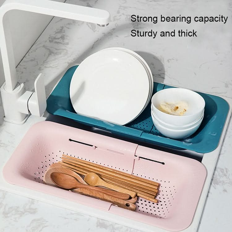 Retractable Plastic Drain Basket Sink Rack Kitchen Sink Vegetable Washing Basket - Reluova