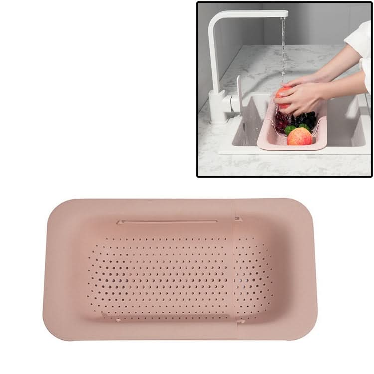 Retractable Plastic Drain Basket Sink Rack Kitchen Sink Vegetable Washing Basket - Reluova