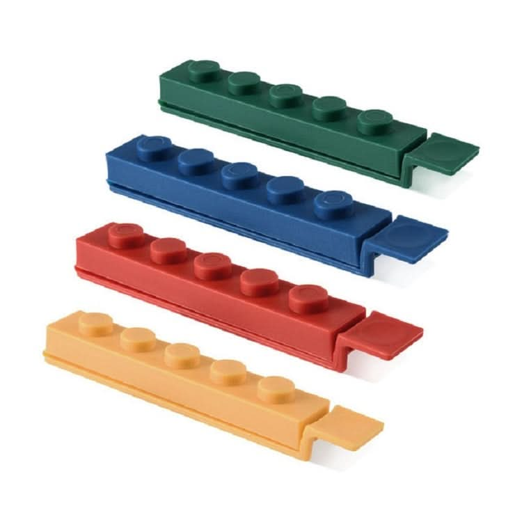 4 PCS/Set Building Block Food Seal Clip Seal Kitchen Fresh Clip Snack Plastic Bag Clip Stick-Reluova