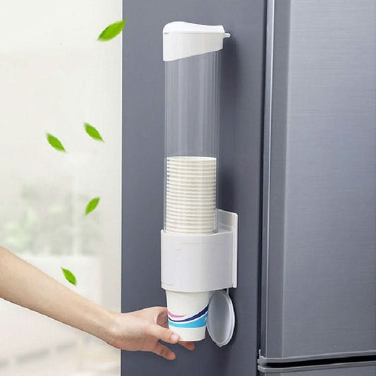 Household Disposable Cup Holder Wall-mounted Rack Convenient Dustproof Automatic Cup Taker