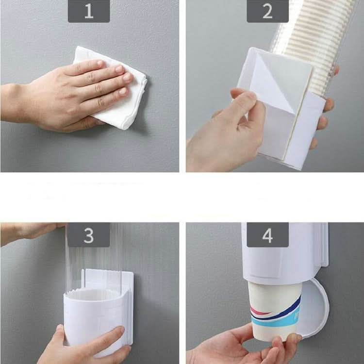 Household Disposable Cup Holder Wall-mounted Rack Convenient Dustproof Automatic Cup Taker