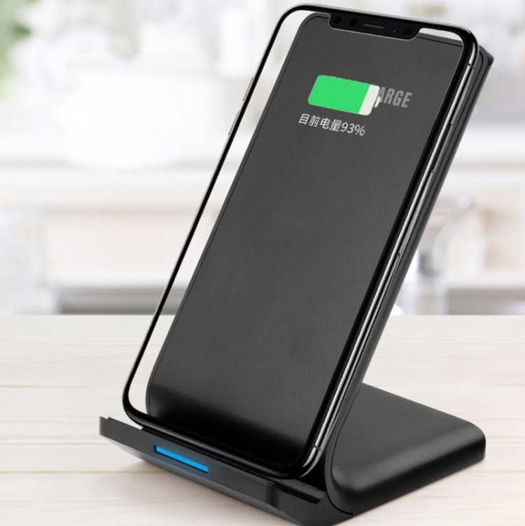 R2 10W Vertical Mobile Phone Wireless Charger Smart Fast Charge Charging Stand Desktop Stand