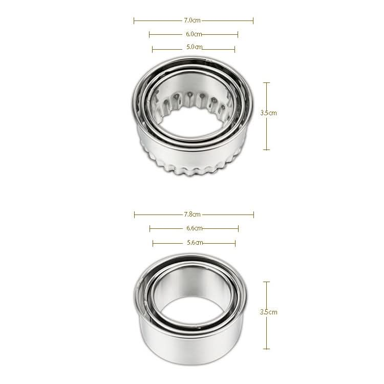 3pcs/set Stainless Steel Round Dumplings Wrappers Molds Set Cutter Maker Tools-Reluova