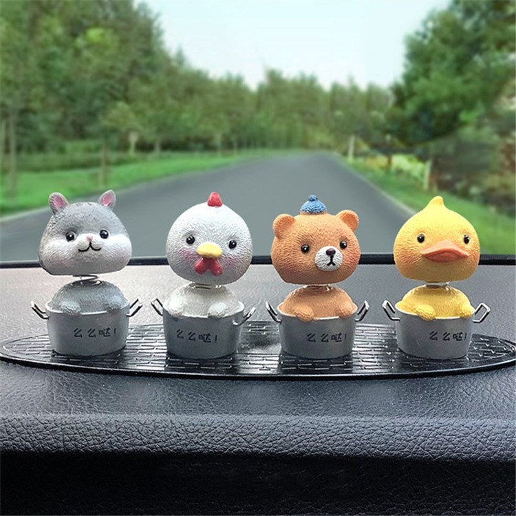 4 In 1 Cute Animal Group Cactus Small Potted Spring Car Decoration ÎҵÄÉ̵ê