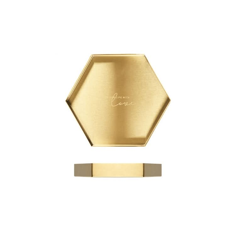 Geometric Gold Stainless Steel Storage Tray Holder