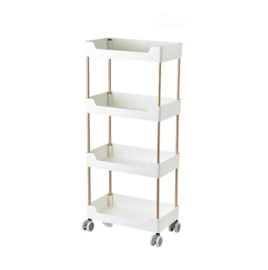 Rack Trolley Narrow Section Floor Multi-layer Book Storage Rack