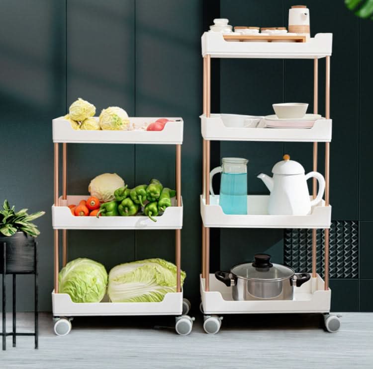 Rack Trolley Narrow Section Floor Multi-layer Book Storage Rack