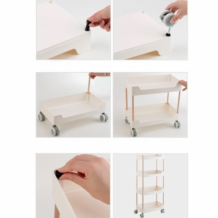 Rack Trolley Narrow Section Floor Multi-layer Book Storage Rack