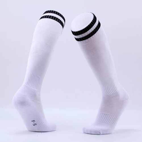 Children Football Socks Boys Soccer Sock Kid Above Knee Plain Socks Long Soccer Stockings Men Over Knee High Sock Reluova