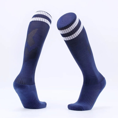 Children Football Socks Boys Soccer Sock Kid Above Knee Plain Socks Long Soccer Stockings Men Over Knee High Sock Reluova