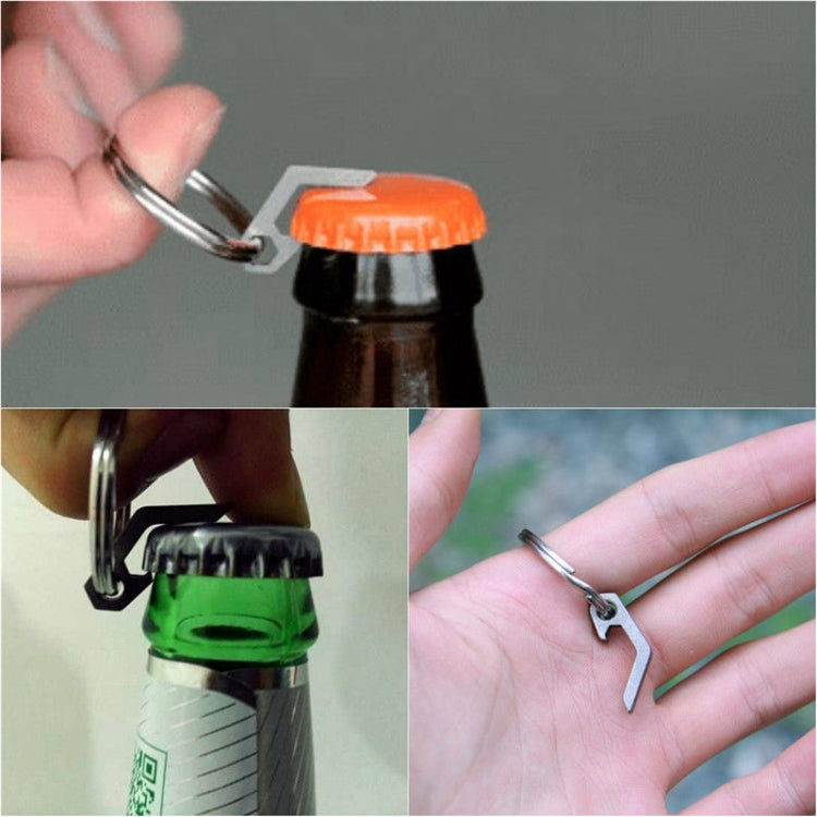 EDC Mini Lightweight Bottle Beer Opener Keyring Pocket Tool Outdoor Camp Hike Utility Gadget