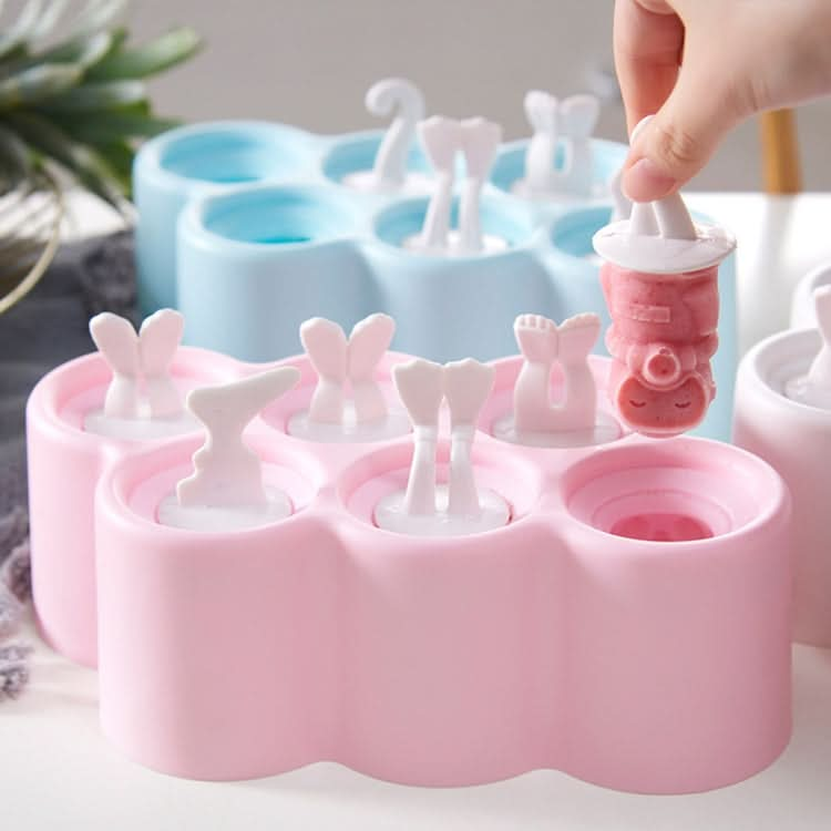 Creative Cartoon Feet Shape Silicone Ice Cube Mold Set Household Frozen Ice Lattice Refrigerator Square Plastic Ice DIY Food Supplement Box with Lid - Reluova