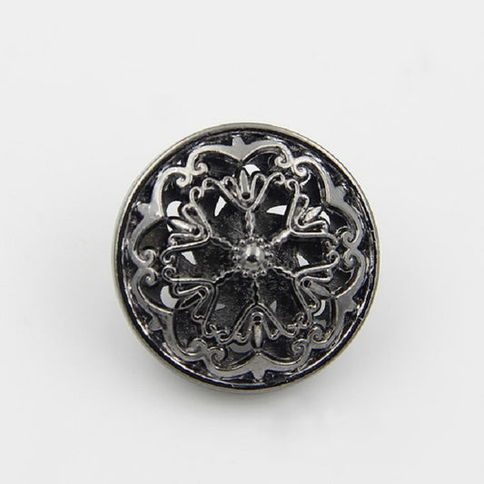 100 PCS Hollow Flower Shape Metal Button Clothing Accessories