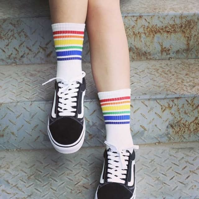 3 Pairs Children Fashion White Cotton Cocks Hipster Cartoon Colored Ankle Socks Female-Reluova