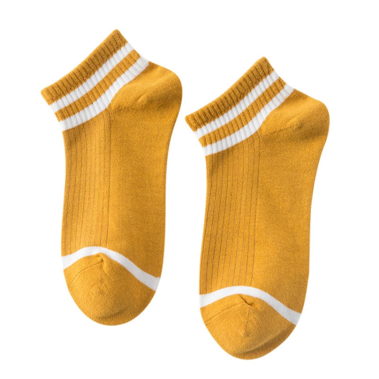 20 Pairs College Wind Striped Boat Socks Women Casual Cute Socks-Reluova