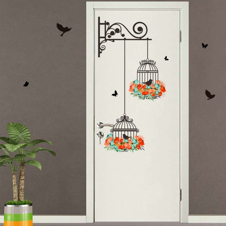 Birdcage Flower Flying Living Room Nursery Room Wall Stickers Vinyl Wall Decals Wall Sticker My Store