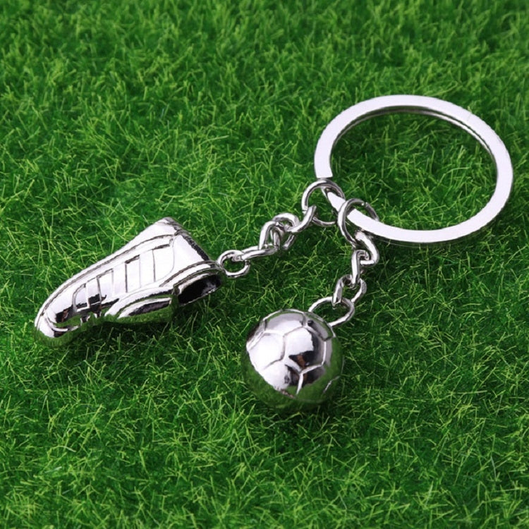 2 PCS Creative Football Gift Pendant Metal Football Shoe Keychain-Reluova