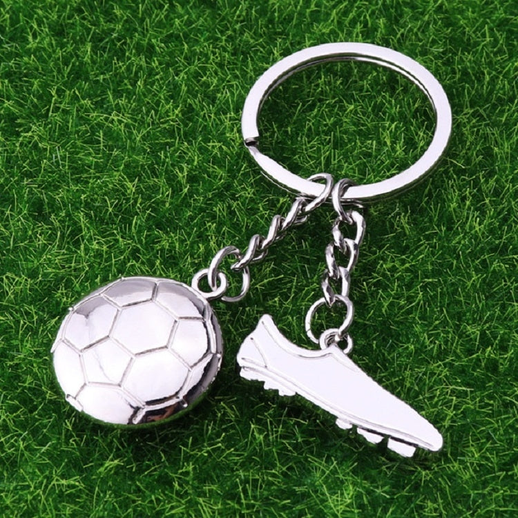 2 PCS Creative Football Gift Pendant Metal Football Shoe Keychain-Reluova