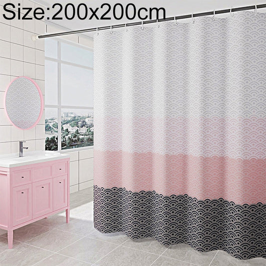 Geometric Shower Curtain Waterproof Bath Bathroom Curtain