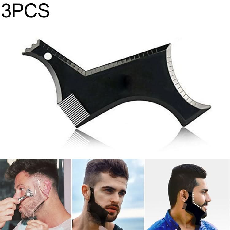 3 PCS Beard Styling Template Stencil Men Comb All-In-One Beard Shaping Tool-Reluova