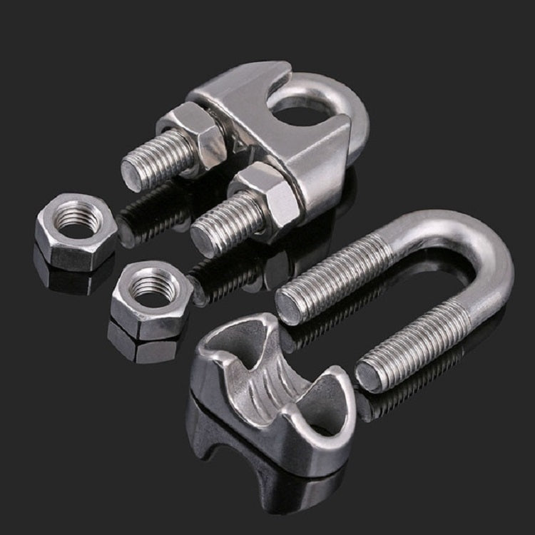 Stainless Steel Clip U-shaped Wire Rope Card Head Rope Wire Rope Rolling Head Buckle