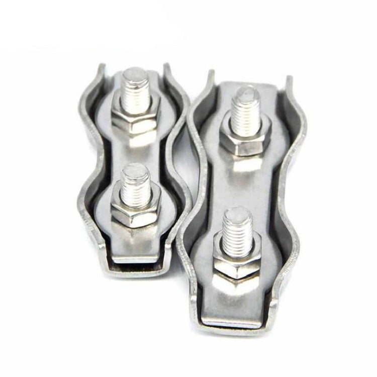 304 Stainless Steel Plate Single Clip Double Clamp Wire Rope Clamp