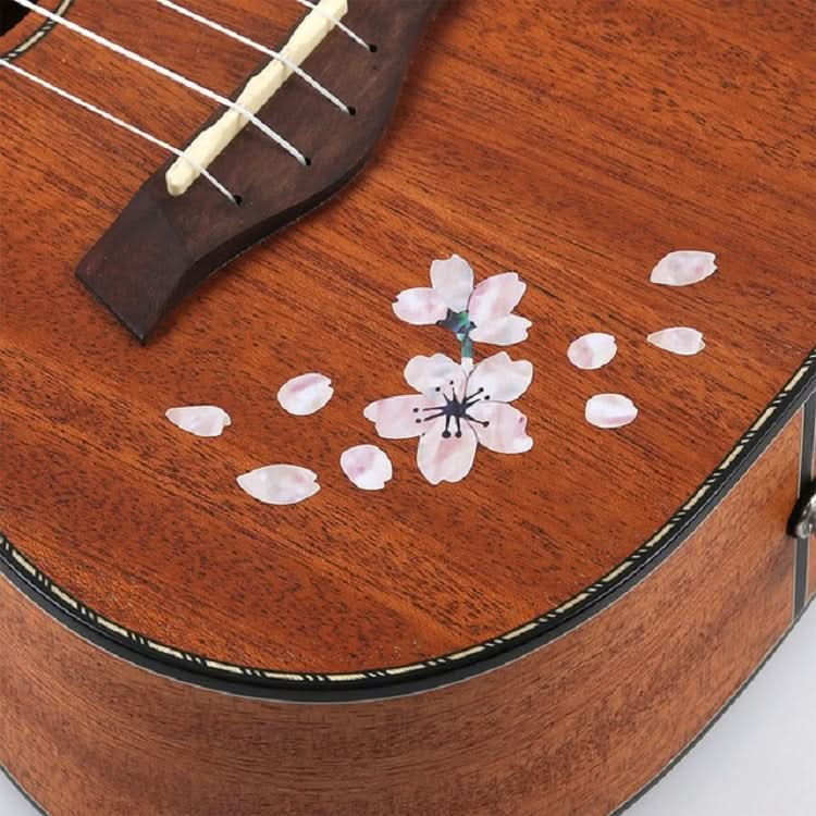 2 PCS Guitar Panel Stickers DIY Cherry Blossom Stickers Ukuleles Paste-Reluova