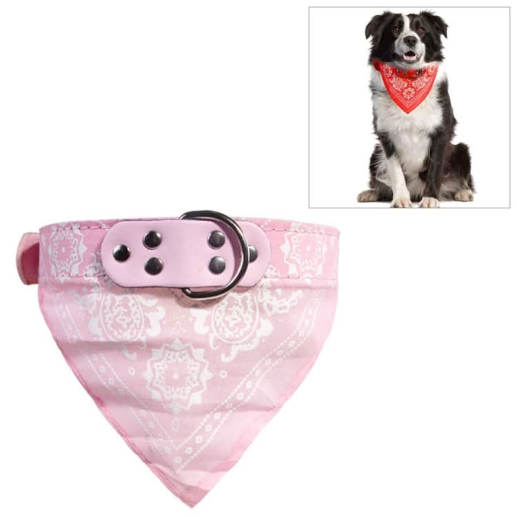 Adjustable Dog Bandana Leather Printed Soft Scarf Collar Neckerchief for Puppy Pet - Reluova