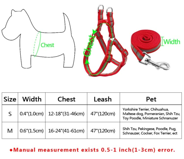 Small Medium Dogs Nylon Reflective Dog Leash Lead Set - Reluova