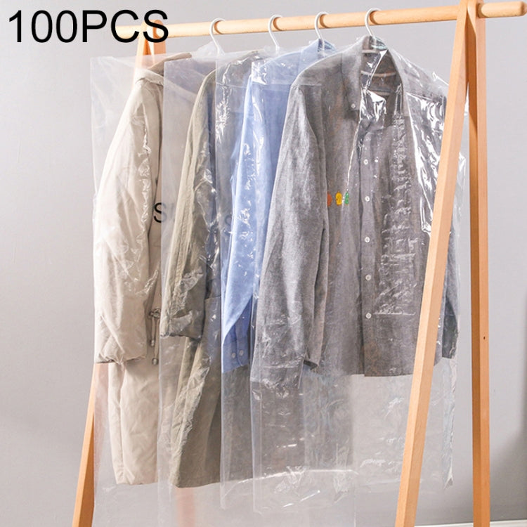 100 PCS Disposable Transparent Clothes Dust Bag Dust Cover