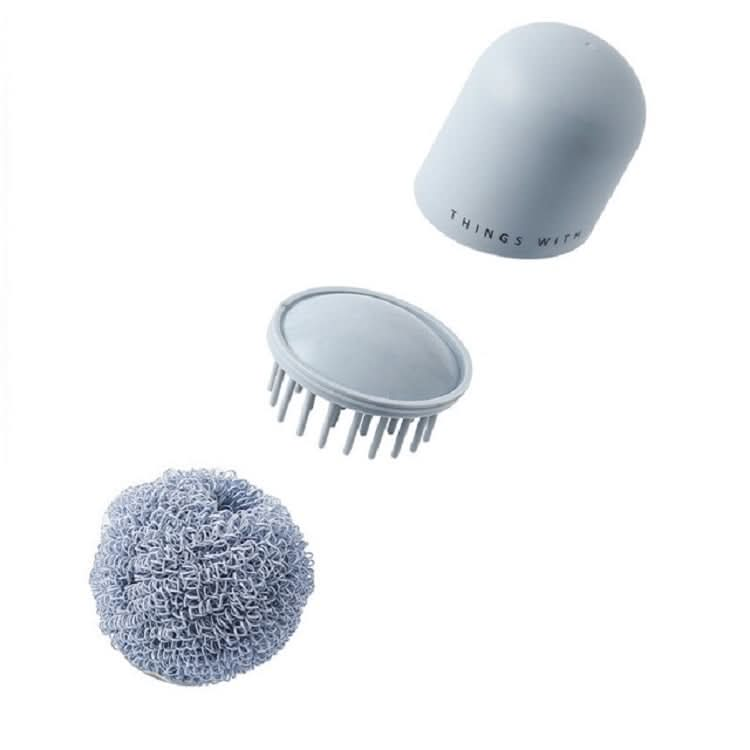 Polyester Cleaning Ball Household Handle Cleaning Brush Kitchen Short Handle Dishwashing Pot Brush - Reluova