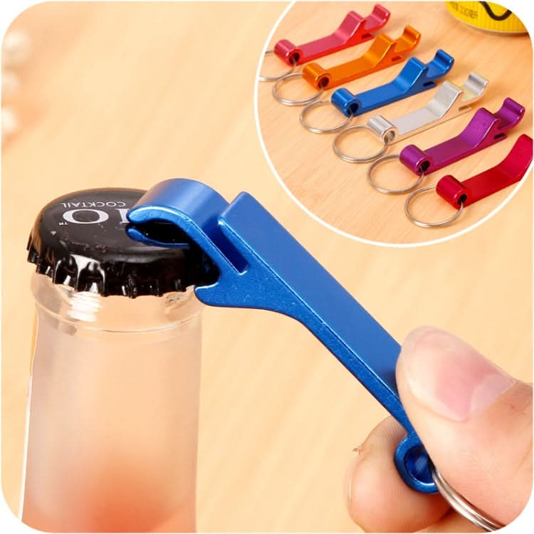 5 PCS Aluminum Wine Bear Bottle Opener Ring Keychain Key Chain, Random Color Delievery-Reluova