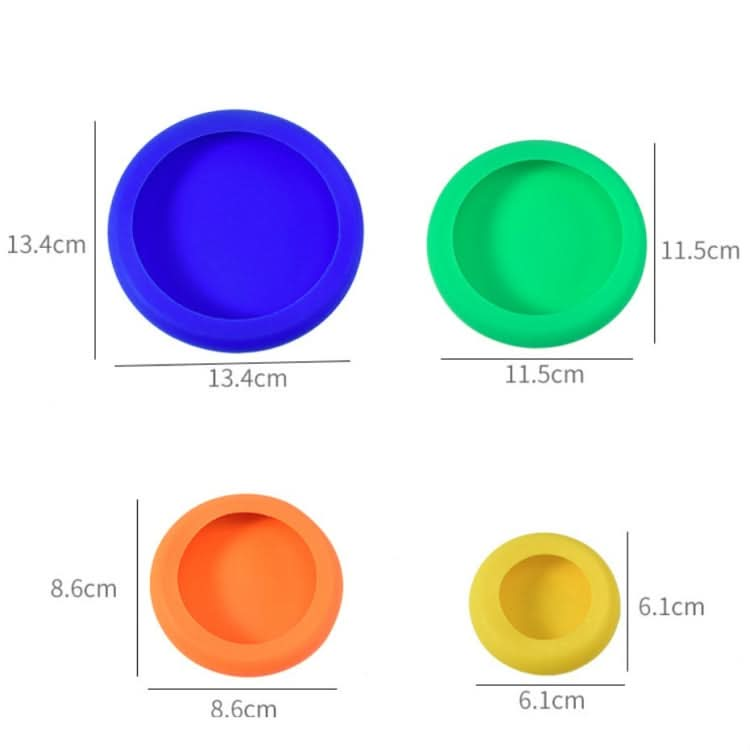 3 Sets 4 in 1 Silicone Fresh-Keeping Cover Set Multifunctional Fruit And Vegetable Sealable Stretchable Silicone Bowl Cover Random Color Delivery-Reluova