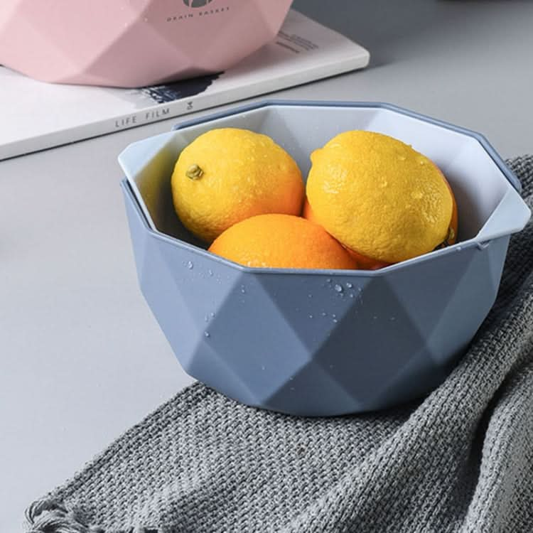 Double-layer Hollow Drain Basket Household Plastic Multi-function Washing Vegetables and Fruit Dishes - Reluova