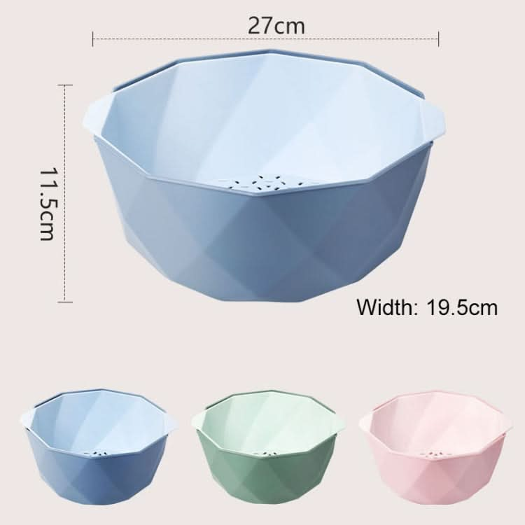 Double-layer Hollow Drain Basket Household Plastic Multi-function Washing Vegetables and Fruit Dishes - Reluova