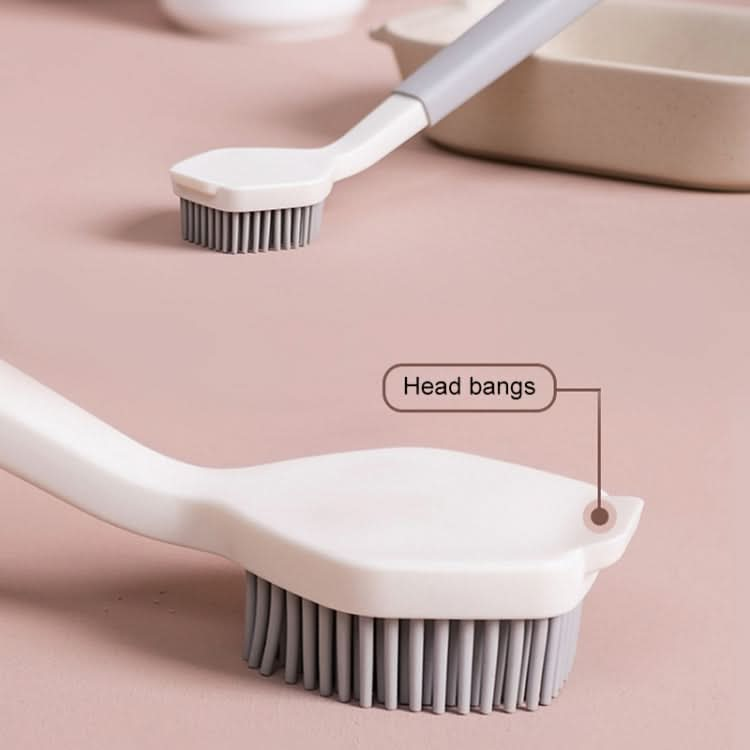 Two-color Bangs Head Wash Pot Brush Kitchen Long Handle Cleaning Brush - Reluova