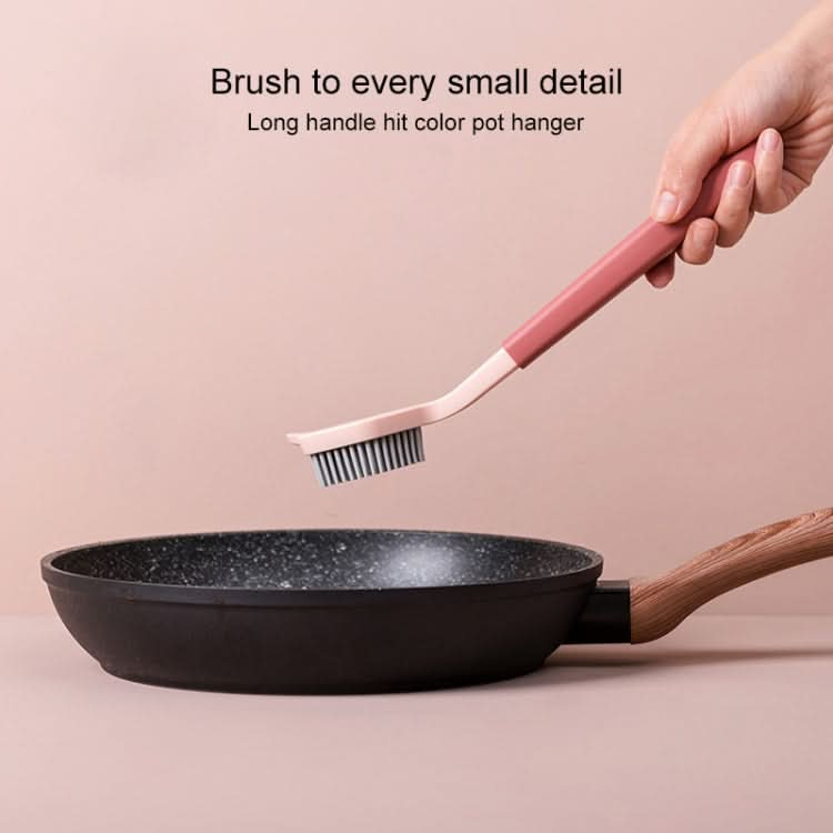 Two-color Bangs Head Wash Pot Brush Kitchen Long Handle Cleaning Brush - Reluova