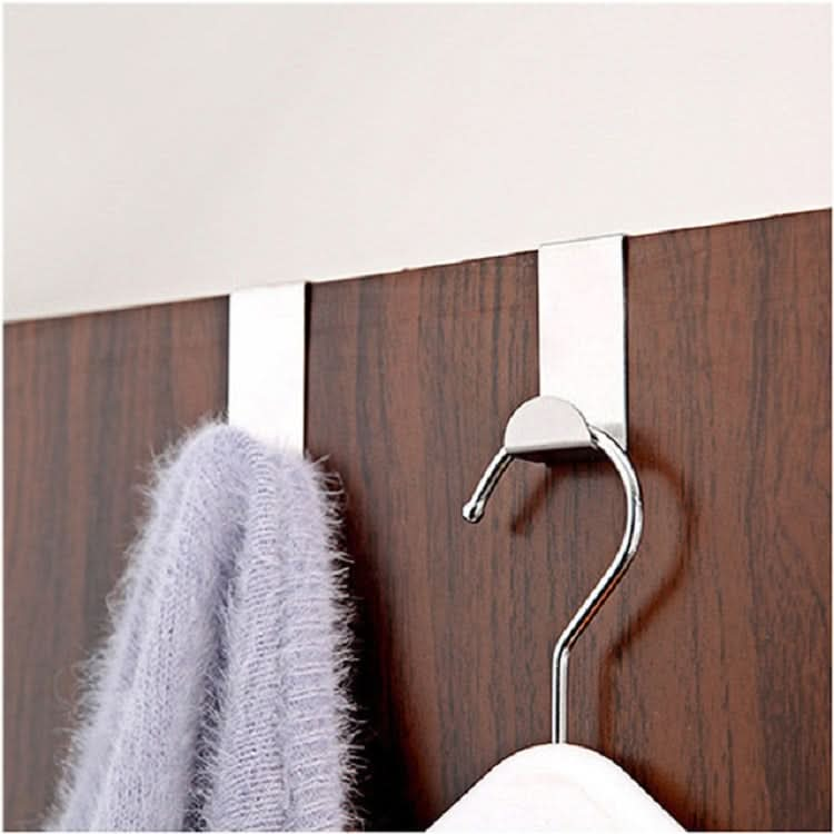 4 PCS Stainless Steel Non-marking Drill-free Door Back Hanging Coat Hooks-Reluova