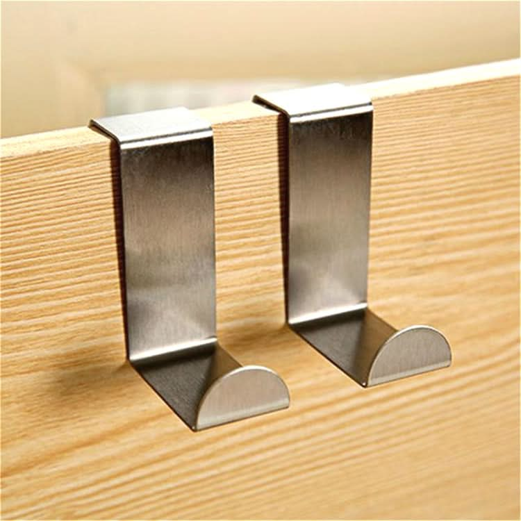 4 PCS Stainless Steel Non-marking Drill-free Door Back Hanging Coat Hooks-Reluova