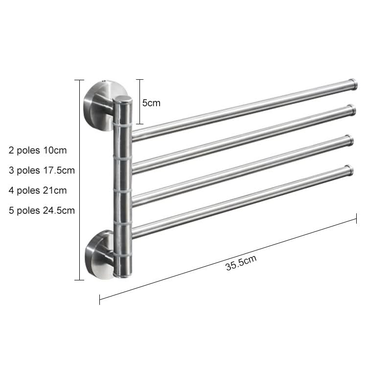 Stainless Steel Towel Bar Rotating Towel Rack Bathroom Kitchen Wall-mounted Towel Polished Rack Holder Reluova