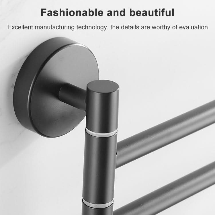 Stainless Steel Towel Bar Rotating Towel Rack Bathroom Kitchen Wall-mounted Towel Polished Rack Holder Reluova