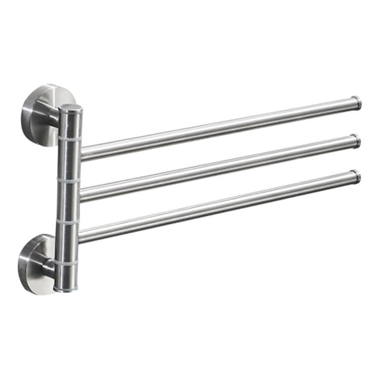 Stainless Steel Towel Bar Rotating Towel Rack Bathroom Kitchen Wall-mounted Towel Polished Rack Holder