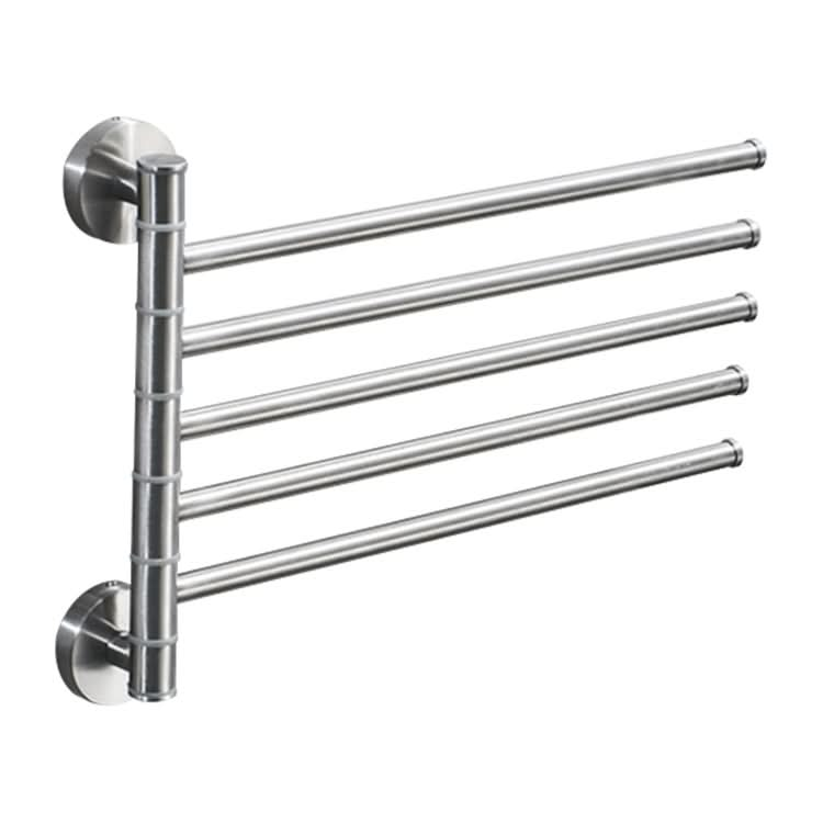 Stainless Steel Towel Bar Rotating Towel Rack Bathroom Kitchen Wall-mounted Towel Polished Rack Holder