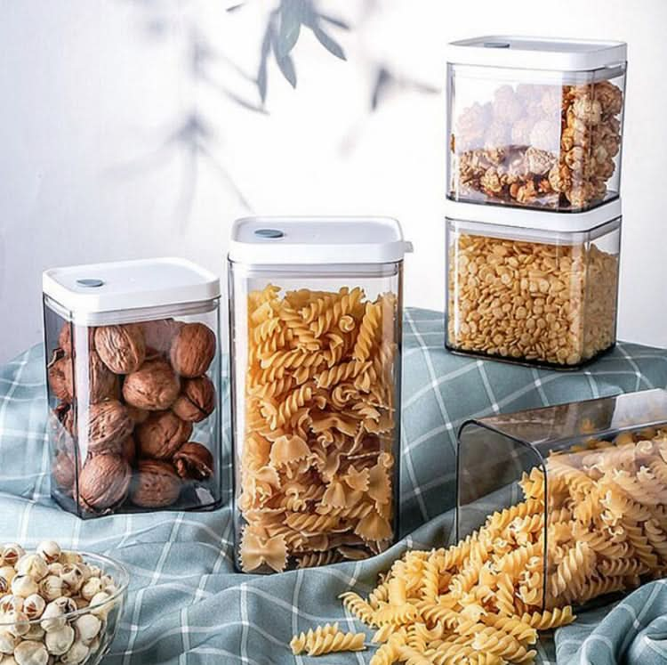 Household Coarse Grain Transparent Sealed Jar Food Grade Storage Jar Dried Fruit Snack Storage Jar with Lid - Reluova