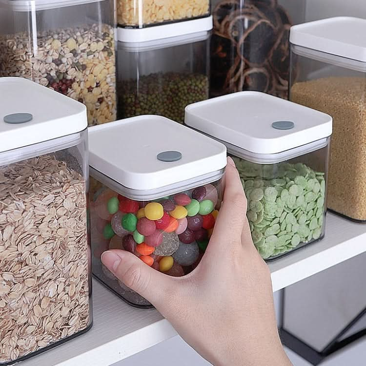 Household Coarse Grain Transparent Sealed Jar Food Grade Storage Jar Dried Fruit Snack Storage Jar with Lid - Reluova